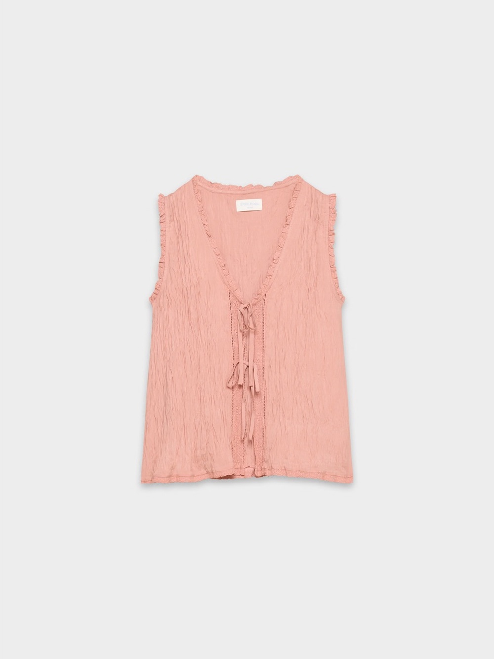 Aritzia Blush Tie-Front Sleeveless Top - Picture 5 of 6